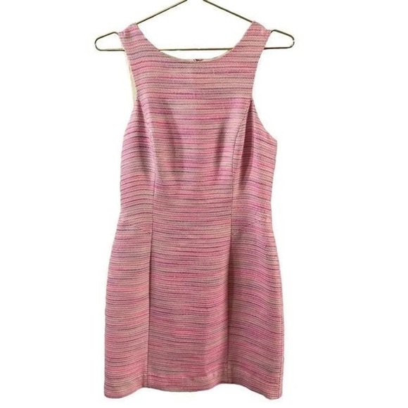 NWT LILLY PULITZER CHARLTON DRESS IN POP PINK BARNARD BOUCLE 14 - Picture 5 of 6